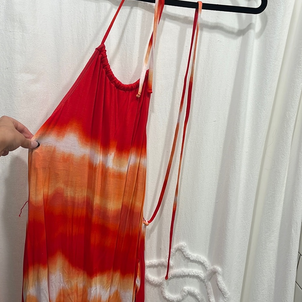 NWT New York & Company Tie-Dye Halter Maxi Dress // Size M